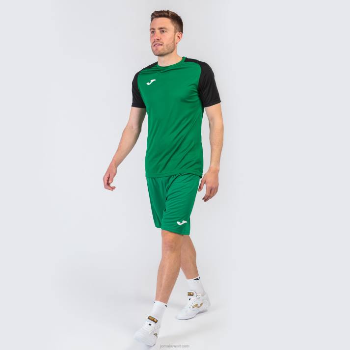Joma 82P4R4303 أخضر أسود قميص بأكمام قصيرة أكاديمية رابعا رجال