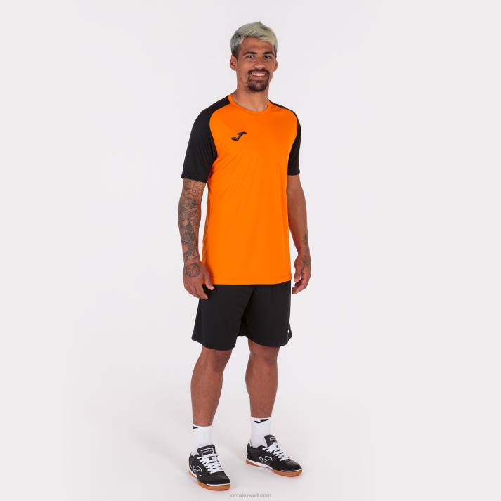 Joma 82P4R4304 برتقالي أسود قميص بأكمام قصيرة أكاديمية رابعا رجال