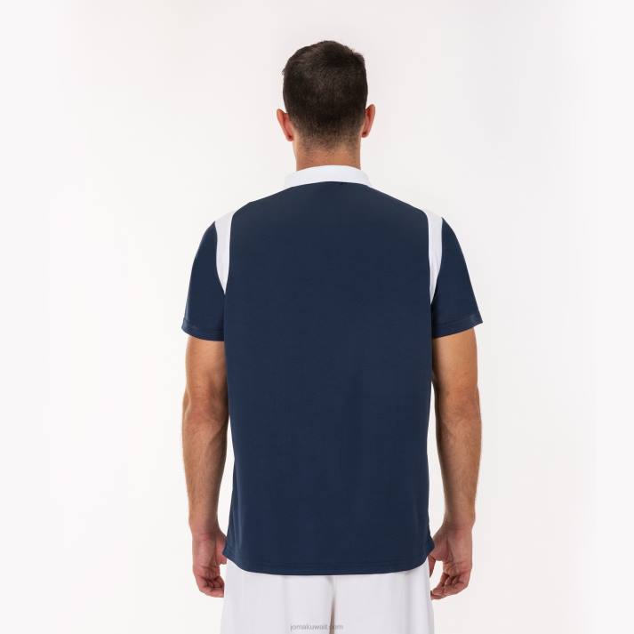 Joma 82P4R4343 الأزرق الداكن الأبيض بطولة قميص بولو بأكمام قصيرة v رجال