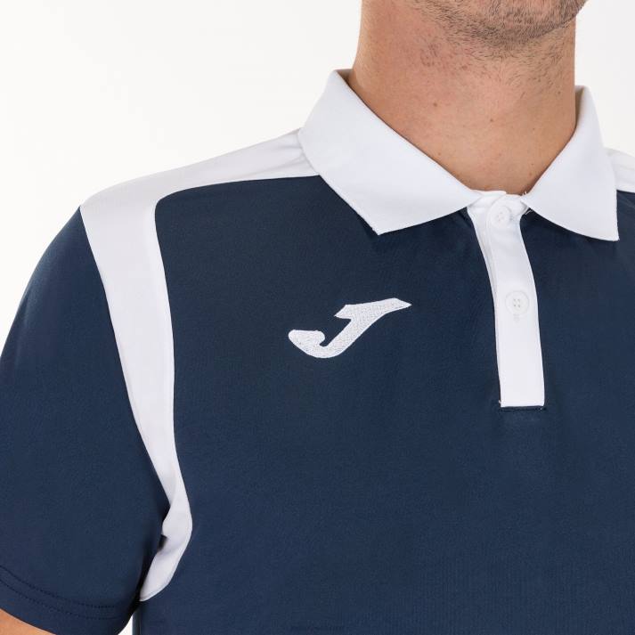 Joma 82P4R4343 الأزرق الداكن الأبيض بطولة قميص بولو بأكمام قصيرة v رجال