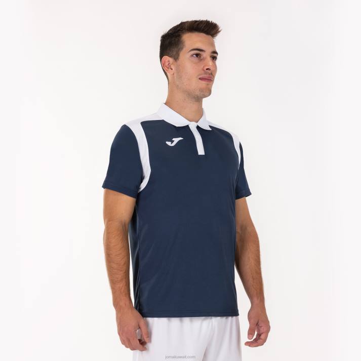 Joma 82P4R4343 الأزرق الداكن الأبيض بطولة قميص بولو بأكمام قصيرة v رجال