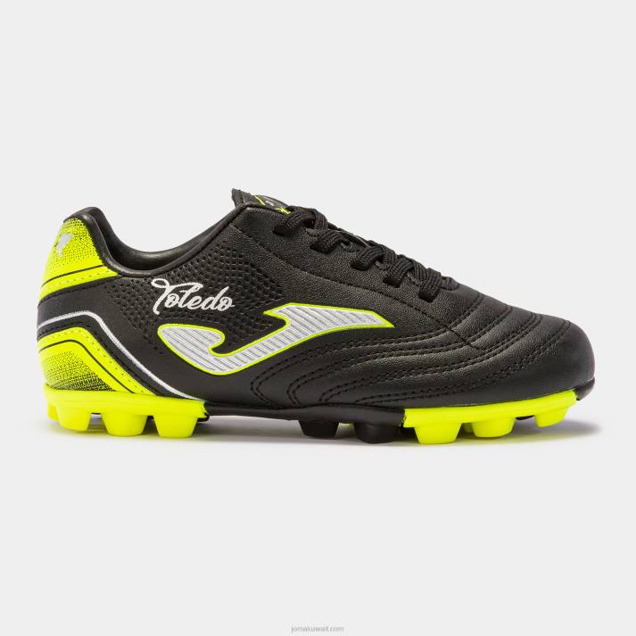 Joma 82P4R4344 أسود حذاء كرة القدم toledo 22 hard ground hg junior