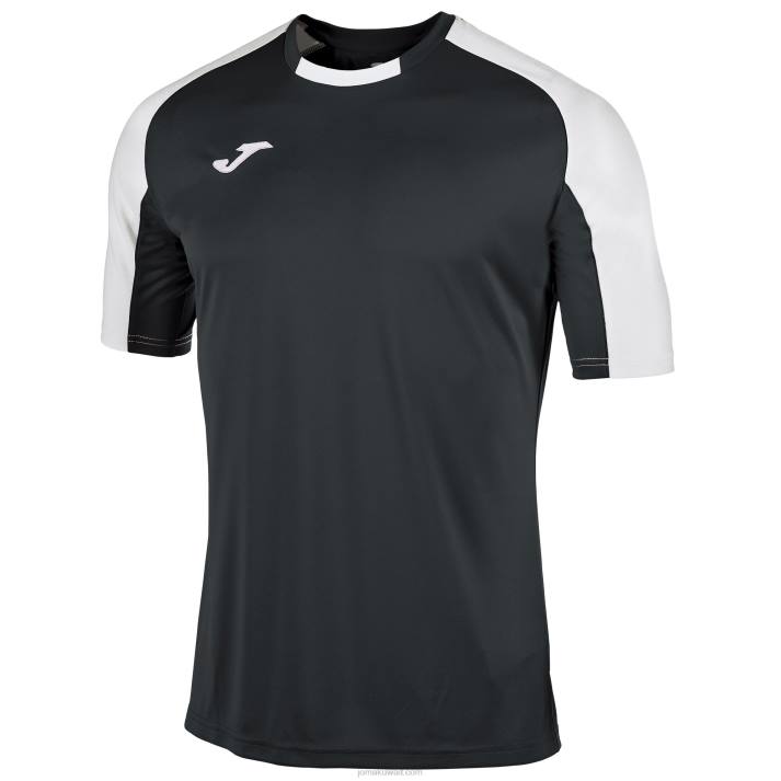 Joma 82P4R4350 أسود أبيض قميص قصير الأكمام أساسي رجال