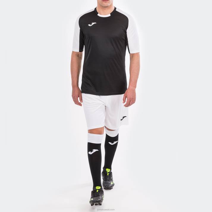 Joma 82P4R4350 أسود أبيض قميص قصير الأكمام أساسي رجال