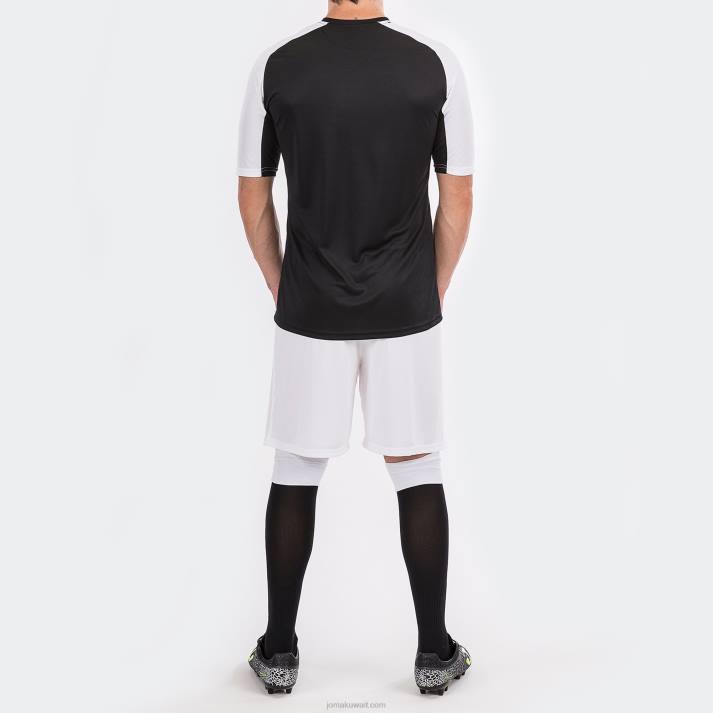 Joma 82P4R4350 أسود أبيض قميص قصير الأكمام أساسي رجال