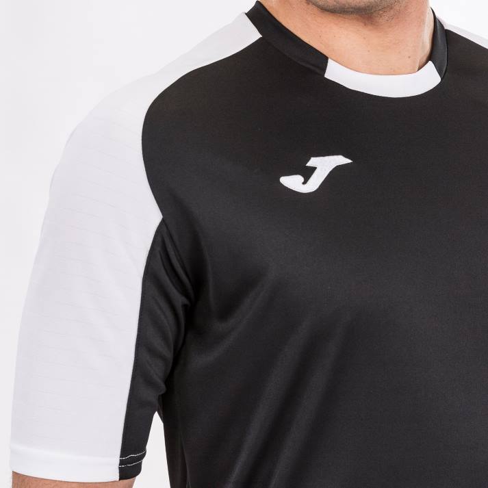 Joma 82P4R4350 أسود أبيض قميص قصير الأكمام أساسي رجال