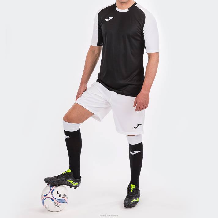 Joma 82P4R4350 أسود أبيض قميص قصير الأكمام أساسي رجال