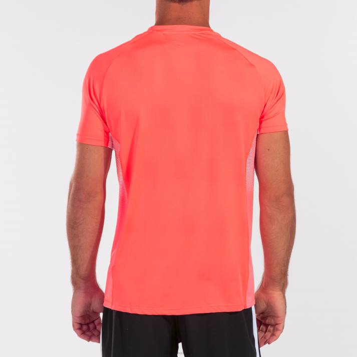 Joma 82P4R4355 نيون المرجان الأبيض قميص قصير الأكمام النخبة السابع رجال