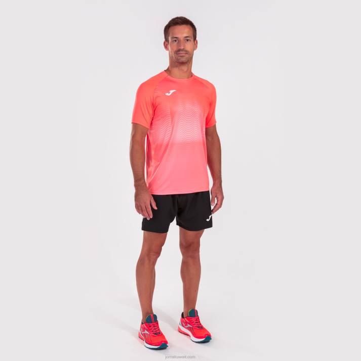 Joma 82P4R4355 نيون المرجان الأبيض قميص قصير الأكمام النخبة السابع رجال