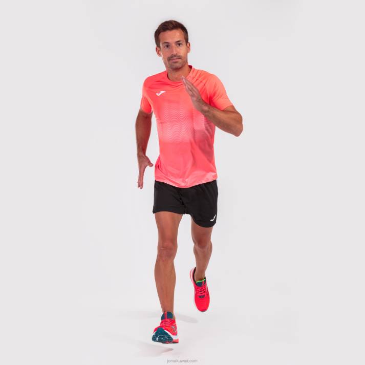 Joma 82P4R4355 نيون المرجان الأبيض قميص قصير الأكمام النخبة السابع رجال