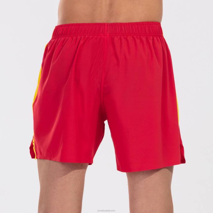 Joma 82P4R4362 احمر اصفر شورت النخبة السابع رجال