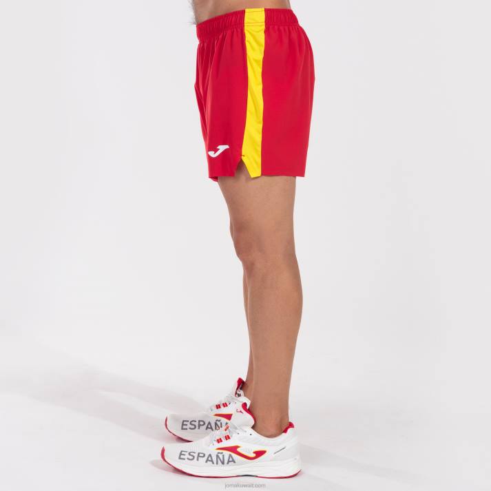 Joma 82P4R4362 احمر اصفر شورت النخبة السابع رجال