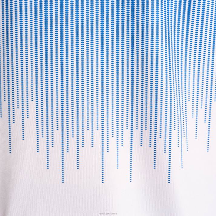 Joma 82P4R4367 أبيض أزرق ملكي قميص بأكمام قصيرة النمر الرابع رجال