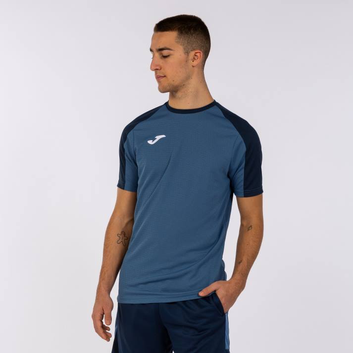 Joma 82P4R4370 الأزرق الداكن قميص البطولة البيئية قصيرة الأكمام رجال