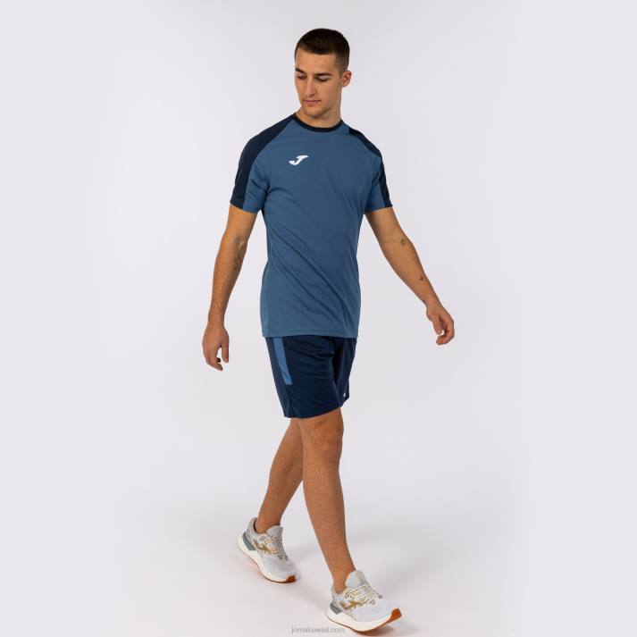 Joma 82P4R4370 الأزرق الداكن قميص البطولة البيئية قصيرة الأكمام رجال