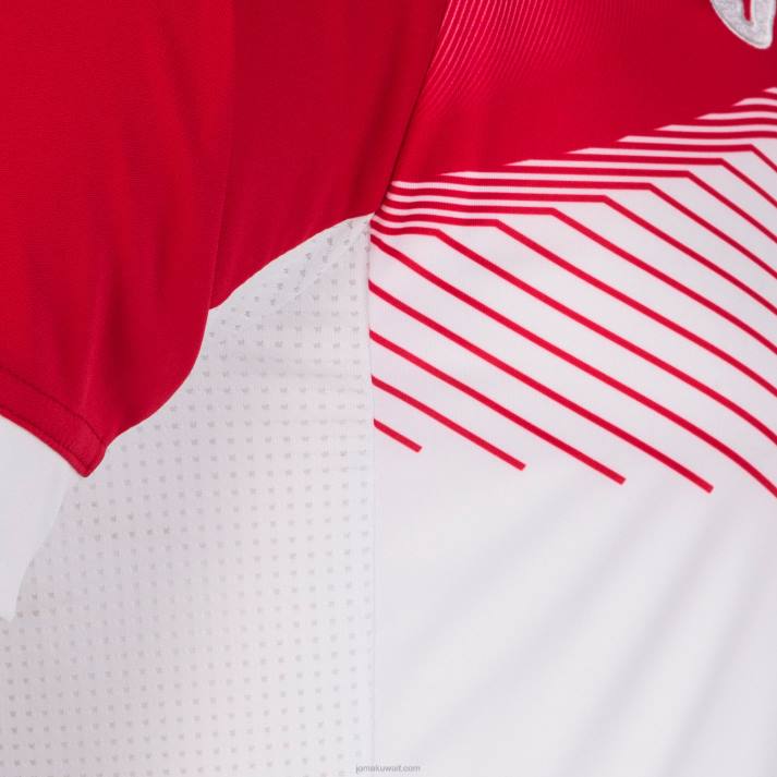 Joma 82P4R4404 أبيض أحمر قميص بأكمام قصيرة سوبر نوفا الثاني رجال