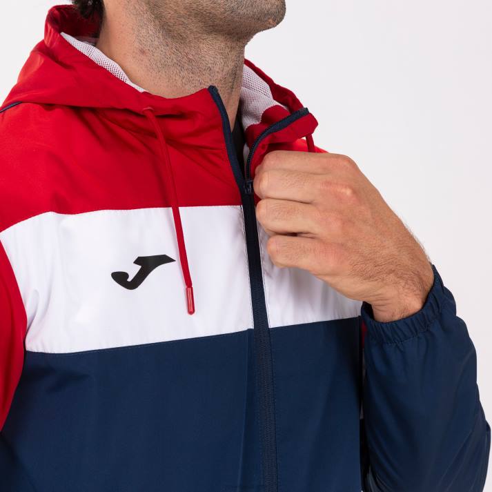 Joma 82P4R4405 الأزرق الداكن الأحمر طاقم سترة المطر رابعا رجال