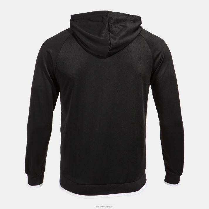 Joma 82P4R4406 أسود أبيض سوبر نوفا II سترة مقنعين رجال