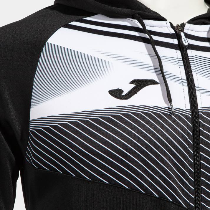 Joma 82P4R4406 أسود أبيض سوبر نوفا II سترة مقنعين رجال
