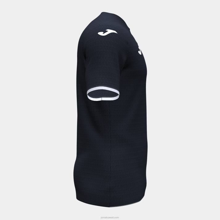 Joma 82P4R4414 أسود أبيض قميص قصير الأكمام toletum الرابع رجال