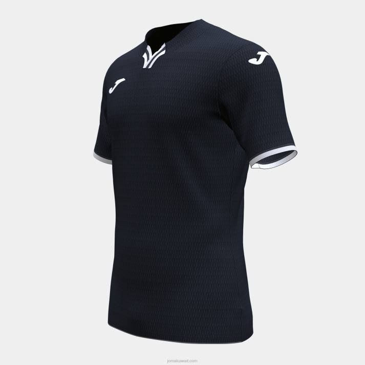 Joma 82P4R4414 أسود أبيض قميص قصير الأكمام toletum الرابع رجال