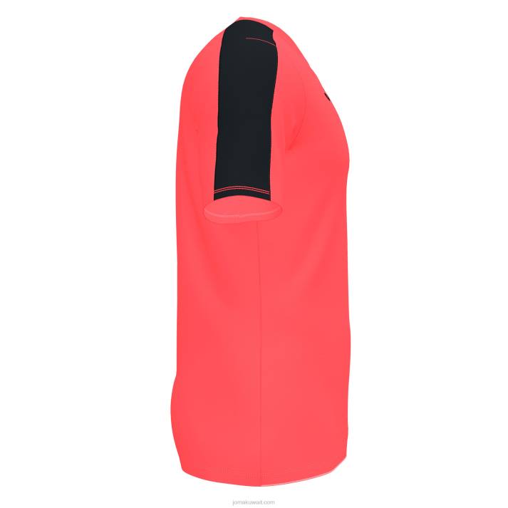 Joma 82P4R4425 نيون المرجان الأسود أكاديمية قميص بأكمام قصيرة iii رجال