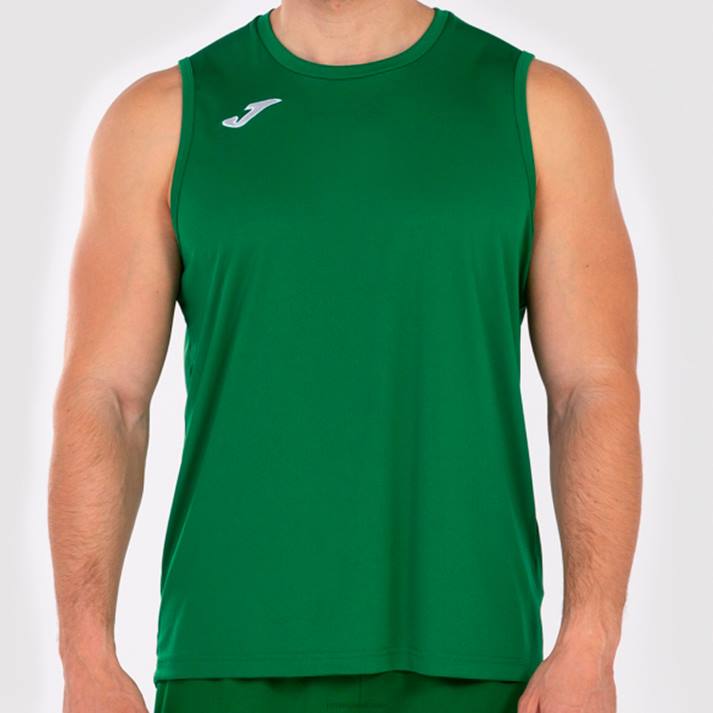 Joma 82P4R4432 أخضر بلا أكمام سلة كومبي تي شيرت رجال
