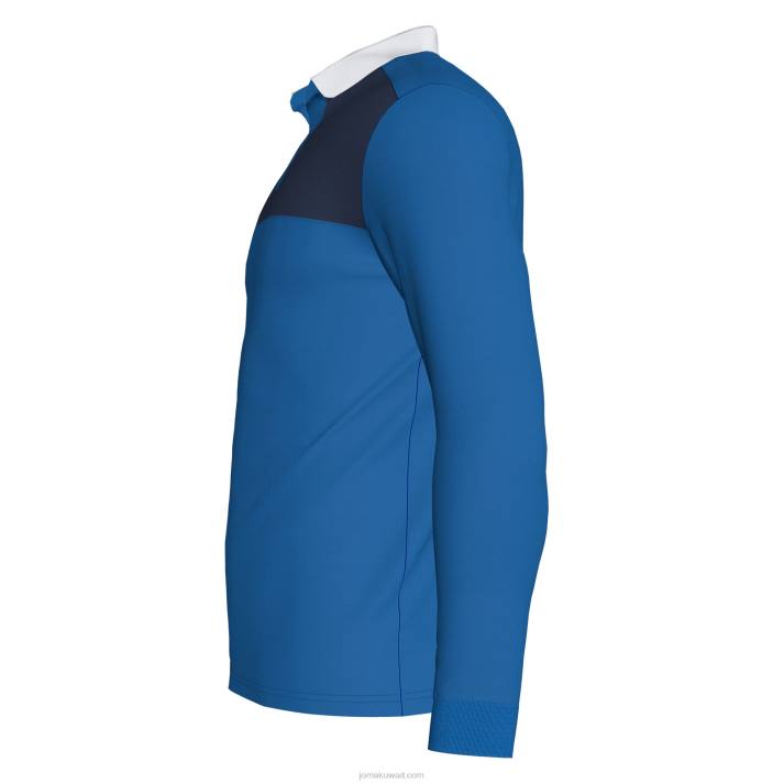 Joma 82P4R4445 الأزرق الملكي الأزرق الداكن قميص بولو طويل الأكمام الفائز الثاني رجال