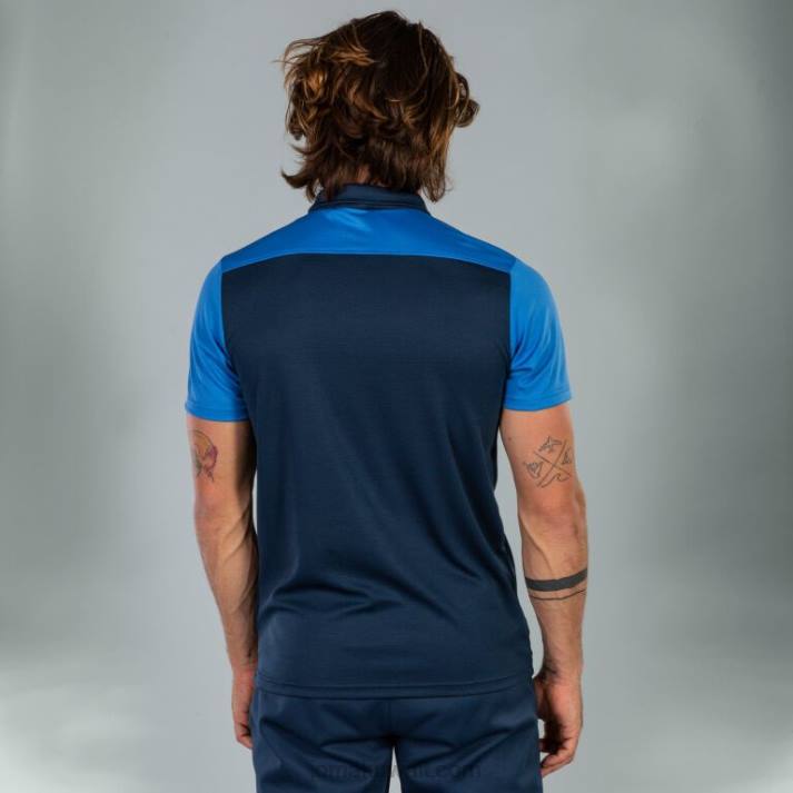 Joma 82P4R4449 الأزرق الداكن الأزرق الملكي قميص بولو بأكمام قصيرة هواية II رجال