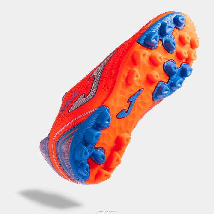 Joma 82P4R4453 البرتقالي الأزرق الملكي حذاء كرة القدم toledo jr 23 hard ground hg junior