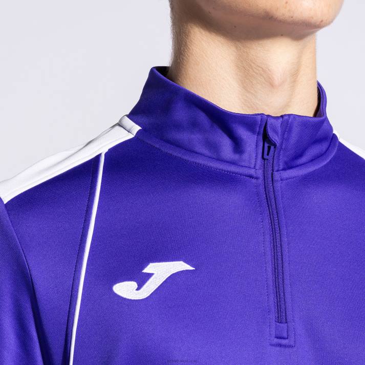 Joma 82P4R4454 أبيض أرجواني بطولة قميص من النوع الثقيل السابع رجال