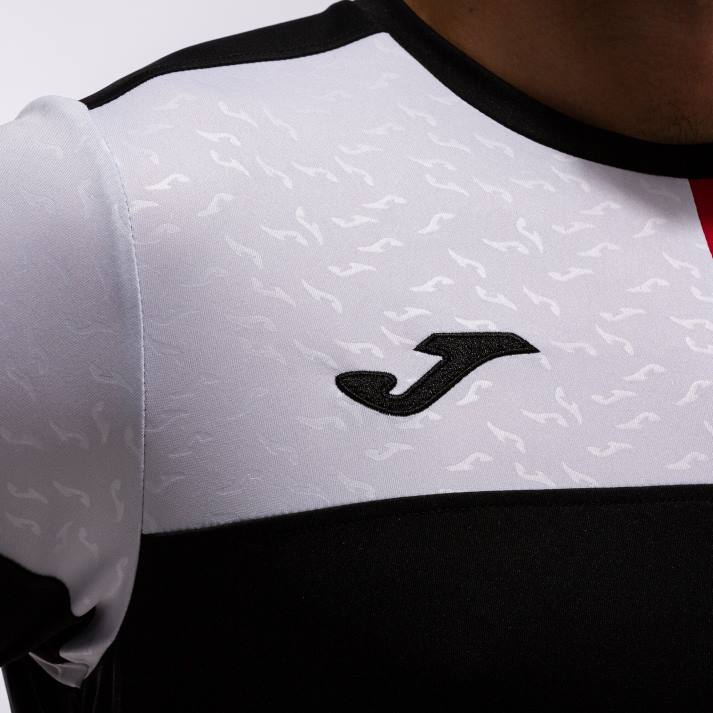 Joma 82P4R4455 أسود أحمر أبيض قميص طاقم قصير الأكمام v رجال