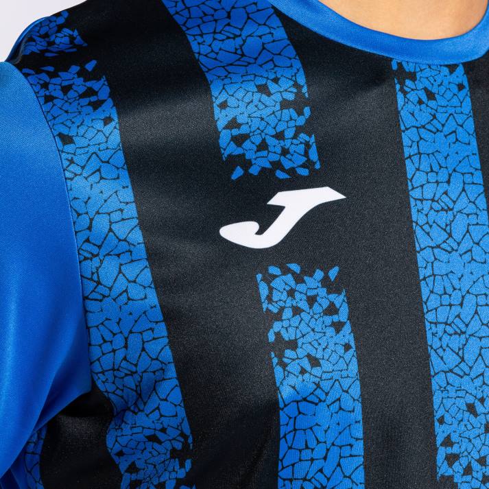 Joma 82P4R4460 الأزرق الملكي الأسود قميص بأكمام قصيرة inter iii رجال