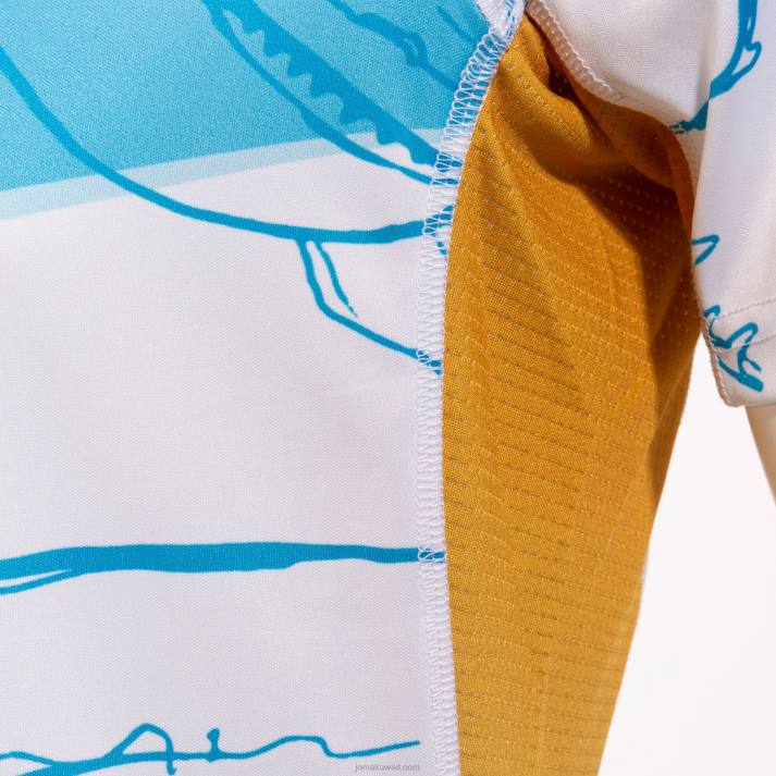 Joma 82P4R4465 ابيض اصفر قميص بأكمام قصيرة زي موحد رييكا 22/23