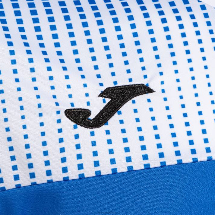 Joma 82P4R4474 أزرق ملكي أبيض قميص بأكمام قصيرة مستعر أعظم صديق للبيئة رجال