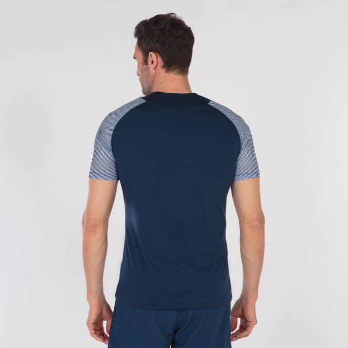 Joma 82P4R4480 الأزرق الداكن الأبيض قميص قصير الأكمام أساسي الثاني رجال