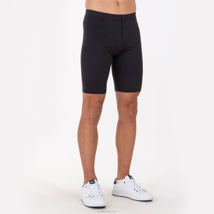 Joma 82P4R4485 أسود سجل لباس ضيق قصير رجال