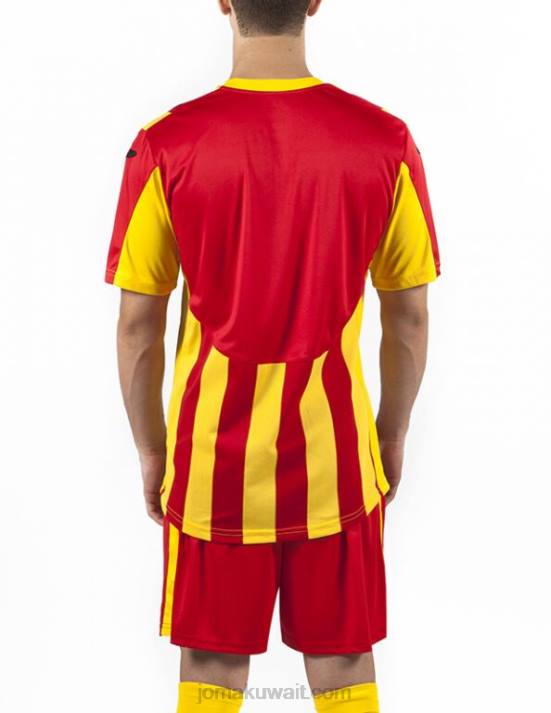 Joma 82P4R4487 احمر اصفر قميص بأكمام قصيرة رجال