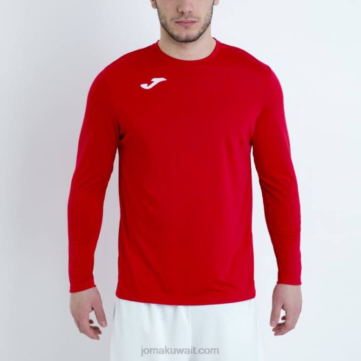 Joma 82P4R4493 أحمر قميص بأكمام طويلة رجال