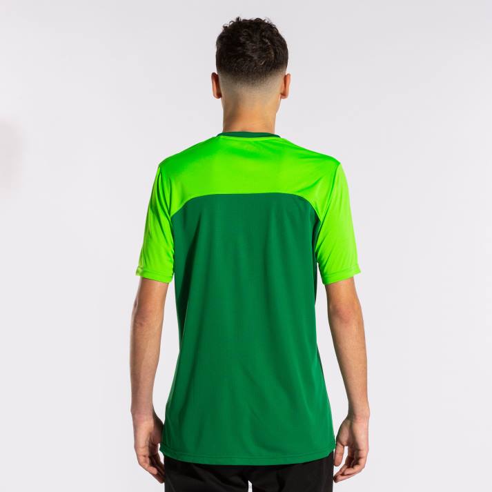 Joma 82P4R4499 نيون الخضراء قميص قصير الأكمام الفائز الثاني رجال