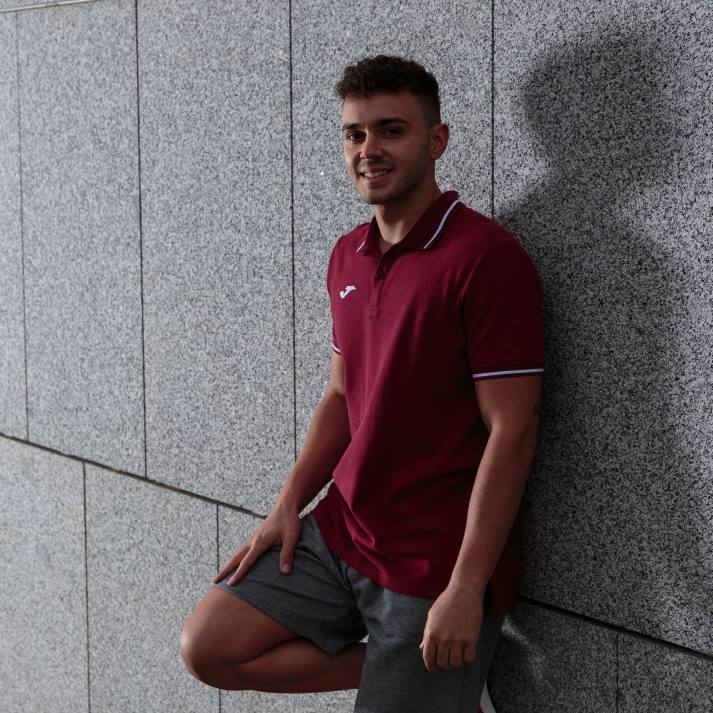 Joma 82P4R4502 بورجوندي قميص بولو بأكمام قصيرة مريحة II رجال