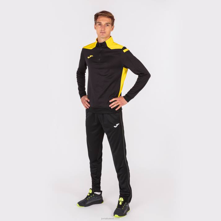 Joma 82P4R4509 أصفر مسود بطولة قميص من النوع الثقيل vi رجال