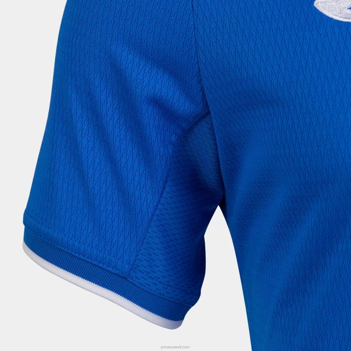 Joma 82P4R4524 أزرق ملكي أبيض قميص قصير الأكمام toletum الرابع رجال