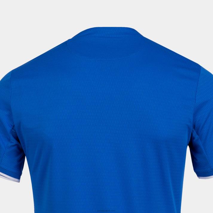 Joma 82P4R4524 أزرق ملكي أبيض قميص قصير الأكمام toletum الرابع رجال