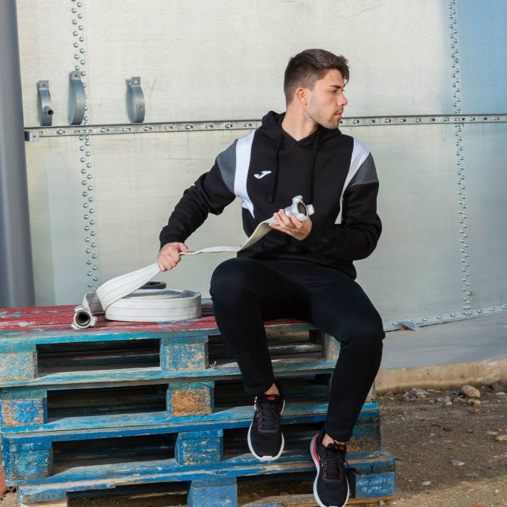 Joma 82P4R4527 أسود سترة مقنعين مريحة III رجال