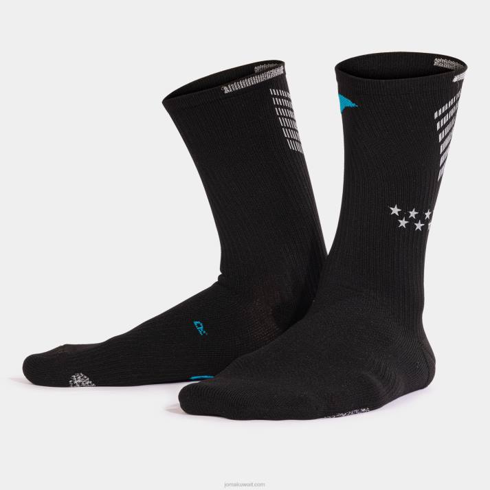 Joma 82P4R454 أسود نصف ماراثون الجوارب مدريد