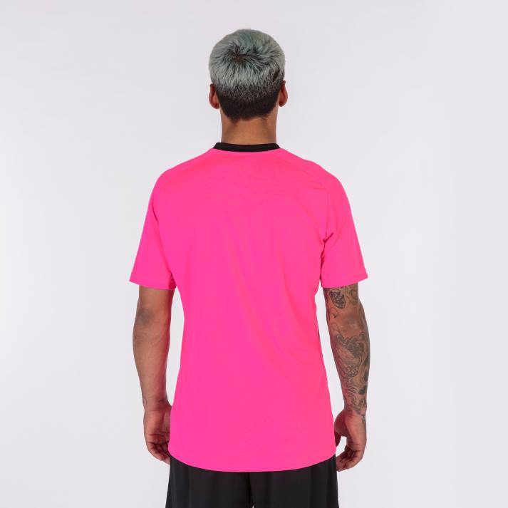 Joma 82P4R4541 نيون وردي أسود قميص بأكمام قصيرة النمر الثالث رجال