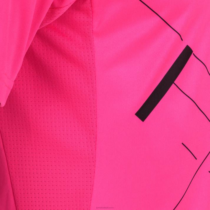 Joma 82P4R4541 نيون وردي أسود قميص بأكمام قصيرة النمر الثالث رجال