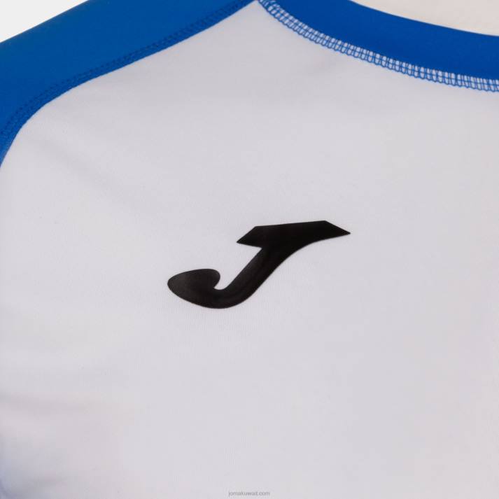 Joma 82P4R4542 أبيض أزرق ملكي قميص قصير الأكمام للعمل الجماعي رجال
