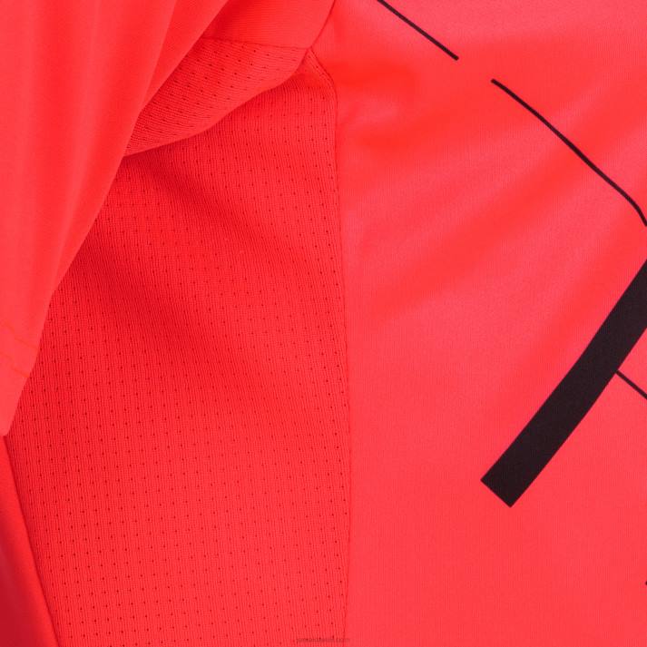 Joma 82P4R4543 نيون المرجان الأسود قميص بأكمام قصيرة النمر الثالث رجال